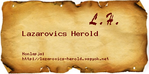 Lazarovics Herold névjegykártya